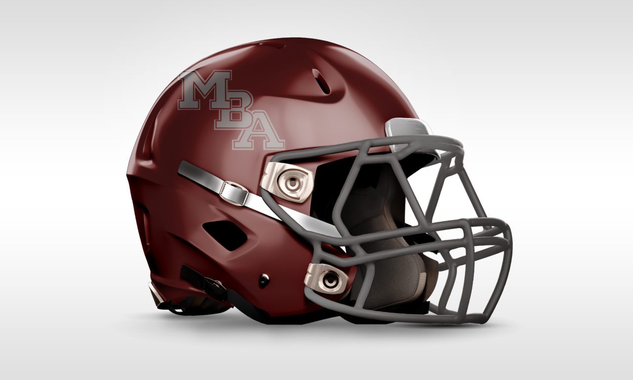MBA Big Red Football Helmet